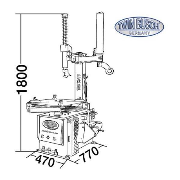 Twin Busch TWF150-X11: Set - Reifenmontagemaschine TW X-11 230V + Reifenwuchtmaschine TW F-150